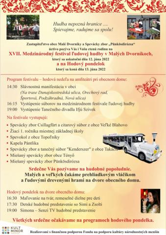XVII. Medzinárodný festival ľudovej hudby v Malých Dvorníkoch
